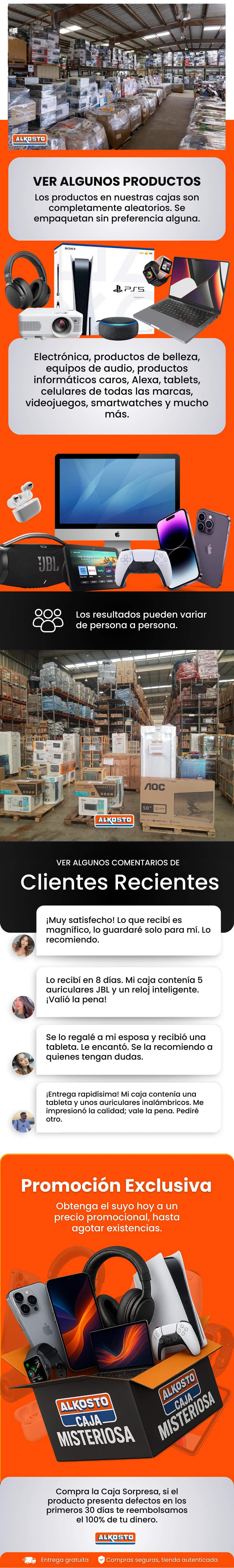 Produtos disponíveis e comentários de clientes